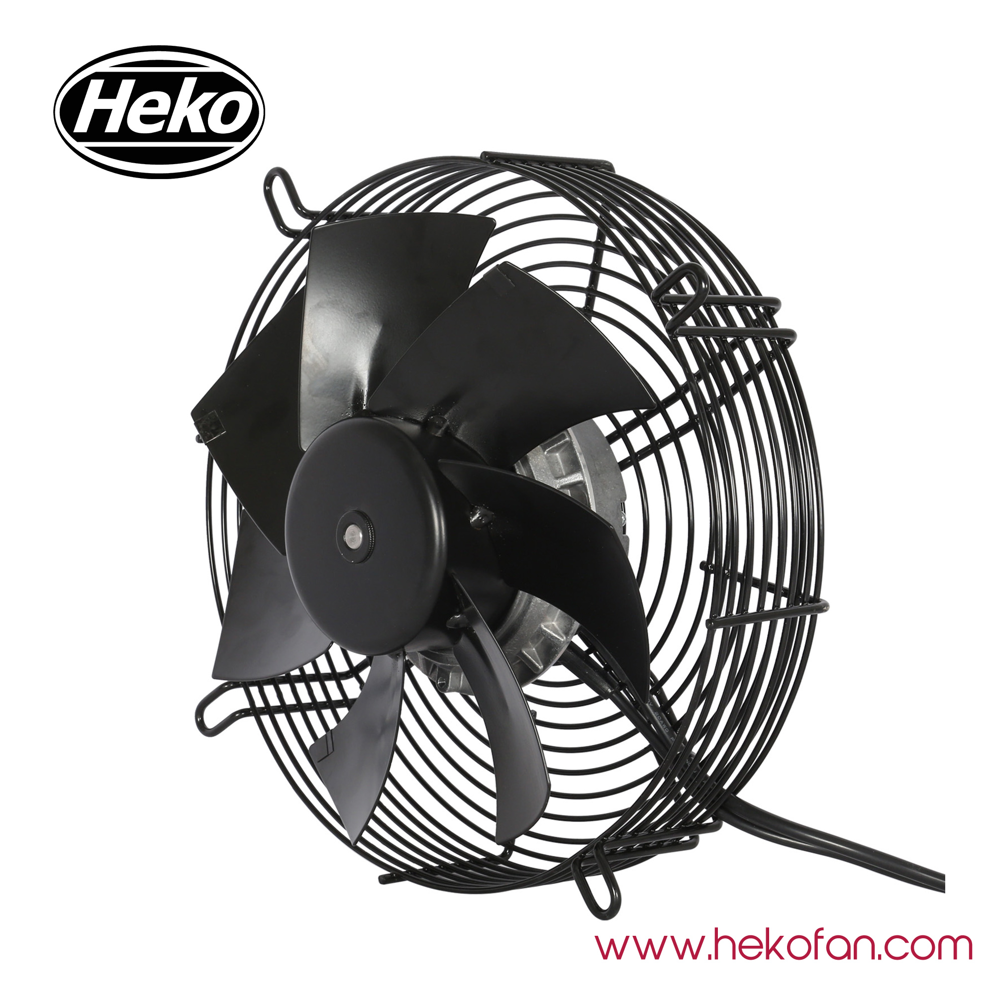 검은색 축류 팬으로 코팅된 HEKO EC250mm 휴대용 강철